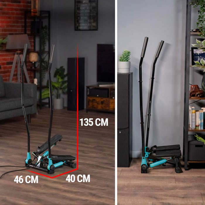Kompaktowe rozmiary steppera HS-045s Slim niebieski