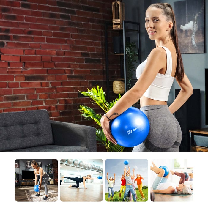 niebieska piłka gimnastyczna 25cm marki Hop-Sport