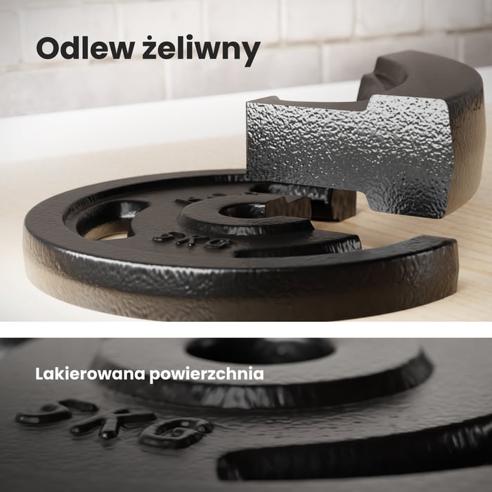 Przekrój obciążenia żeliwnego Hop-sport. Pokazany odlew żeliwny