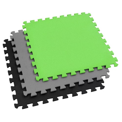 Mata puzzle EVA 1cm czarno/szar