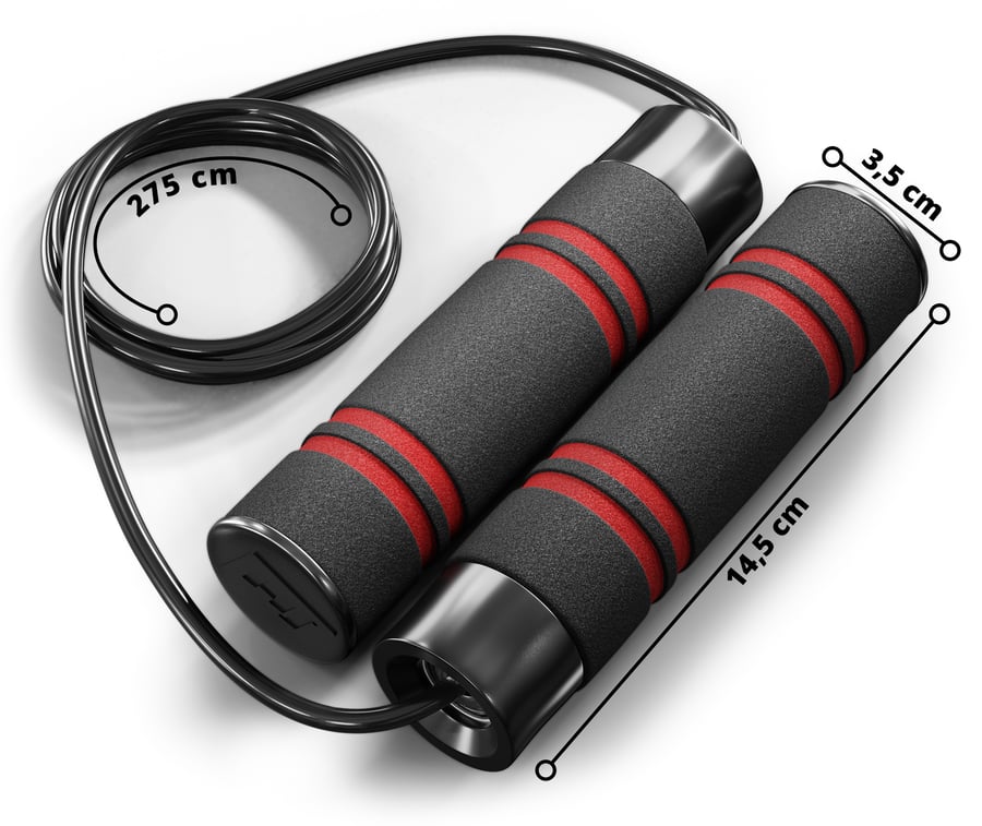 Skakanka z obciążeniem czarna