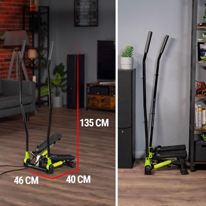 Kompaktowe rozmiary steppera HS-045s Slim limonka