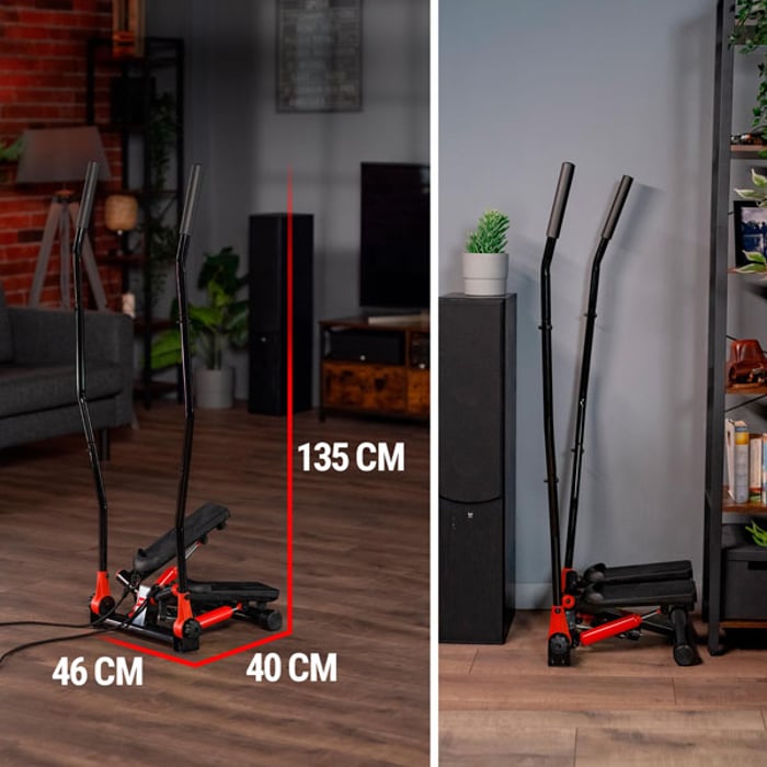 Kompaktowe rozmiary steppera HS-045s Slim czerwony