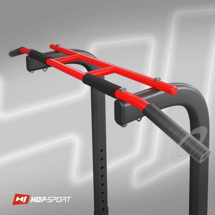 Zbliżenie na drążek w poręczach treningowych HS-1016K marki Hop-Sport