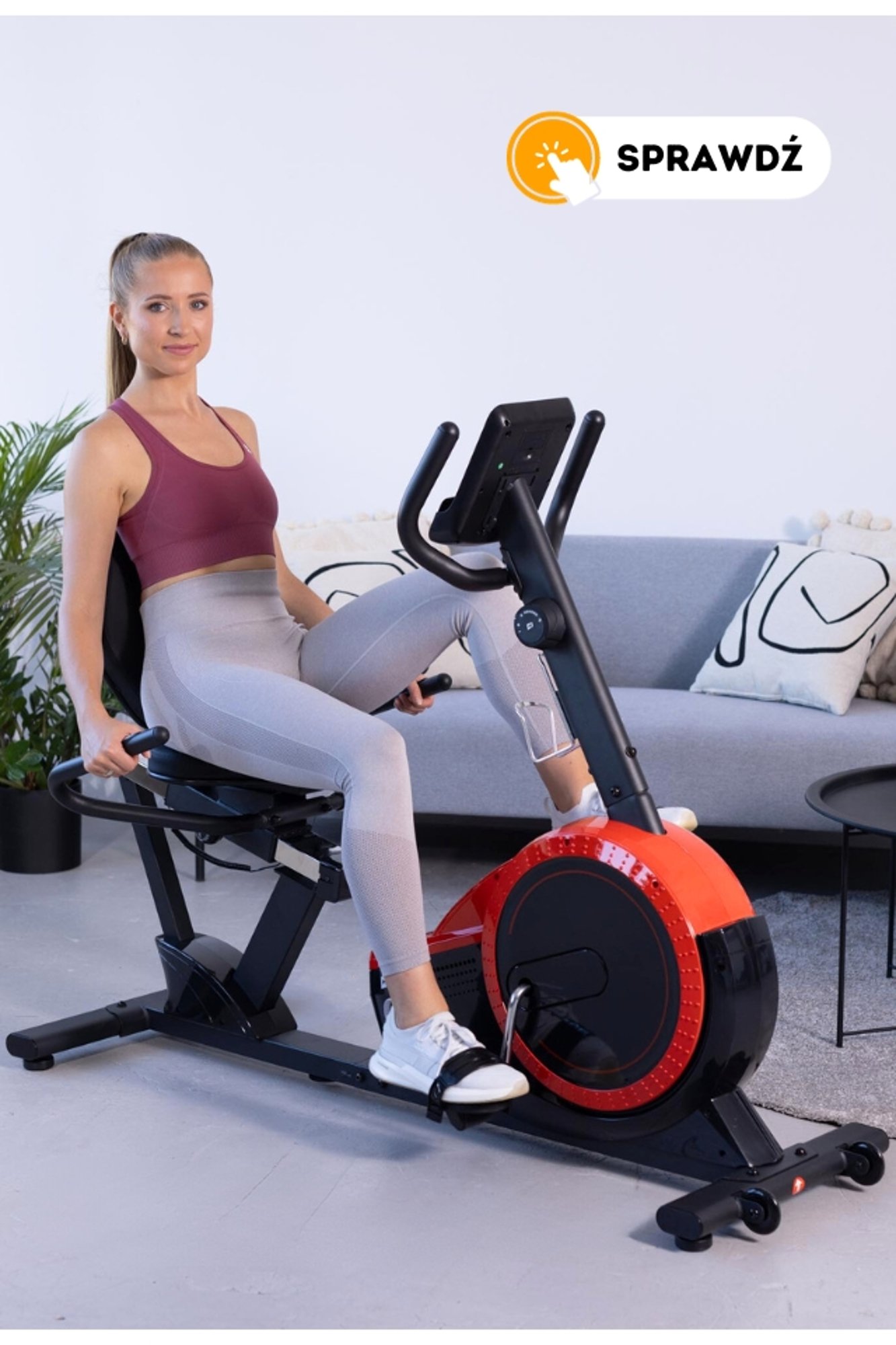 trening na rowerze leżącym HS-070L Pulse marki Hop-Sport