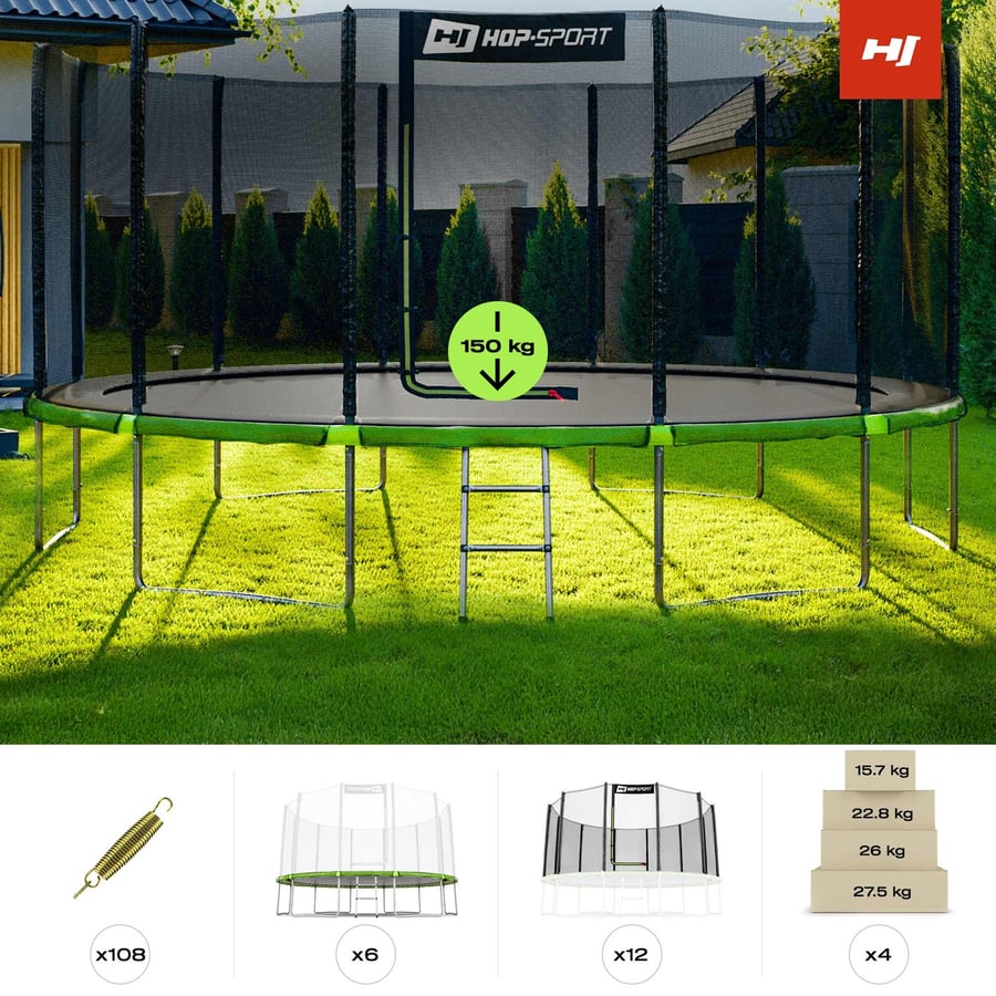 Trampolina 16FT z siatką zewnęt