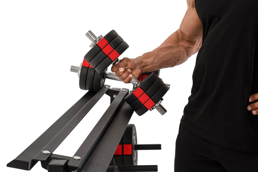 Stojak na obciążenie, hantle i