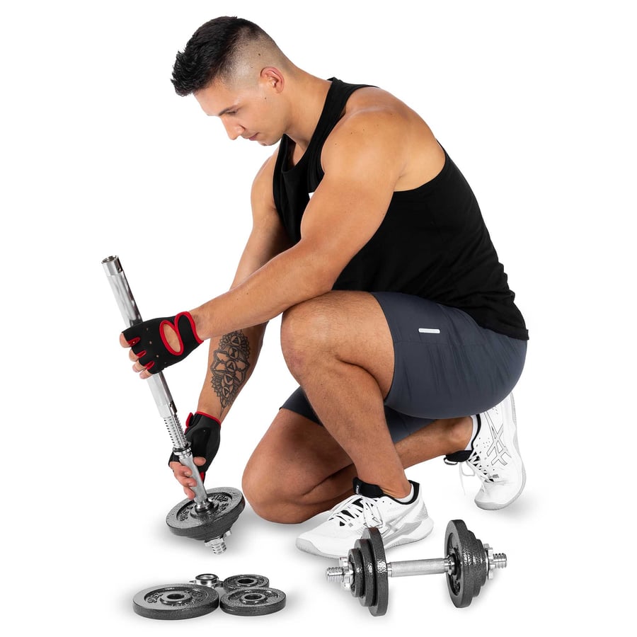 Zestaw hantli żeliwnych 2x15kg