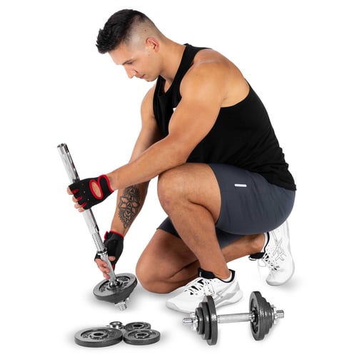 Zestaw hantli żeliwnych 2x15kg