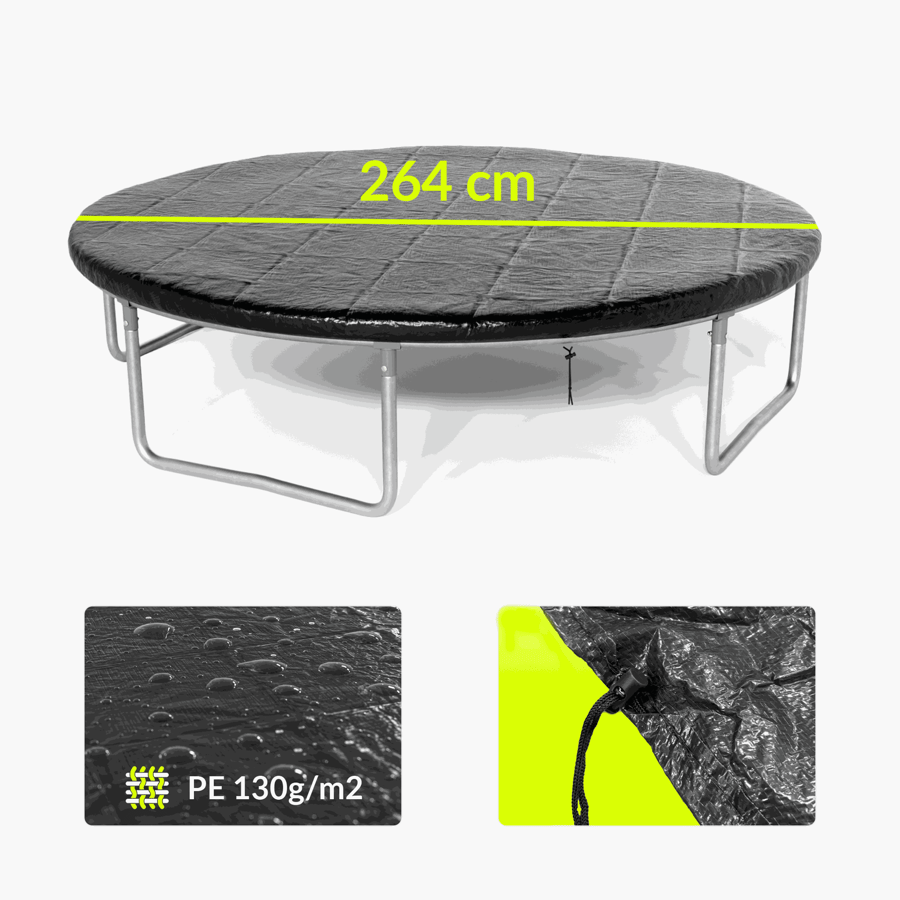 Osłona przeciwdeszczowa na trampolinę 8FT czarna