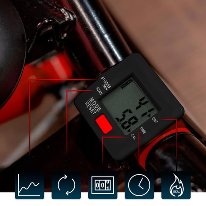 Parametry treningowe ze stepperem HS-045s Slim czerwonym