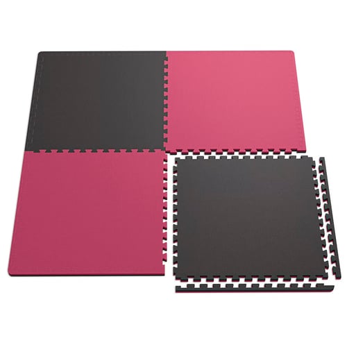 Mata puzzle EVA 2cm czarno/czer