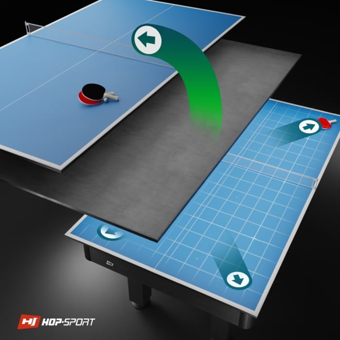 Dwustronna nakładka zewnętrzna na stół bilardowy Vip szary Hop-Sport