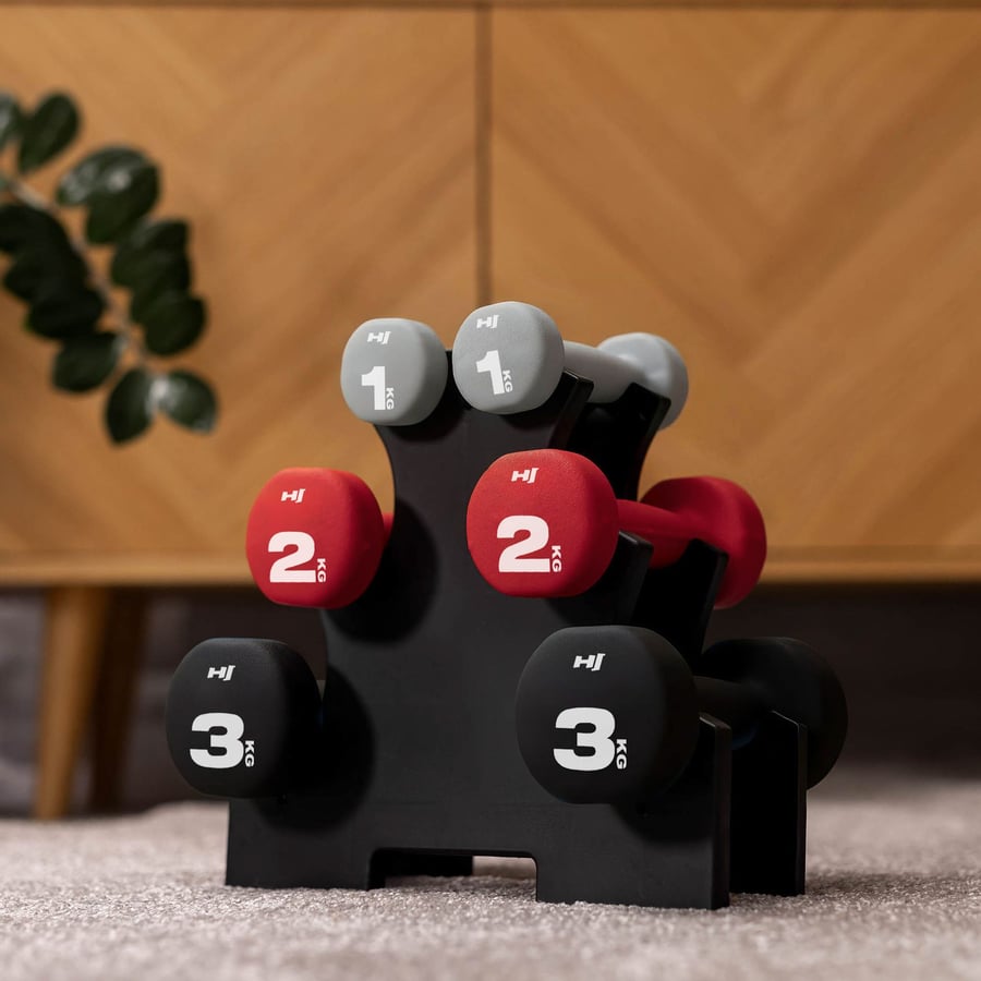 Zestaw hantelek winylowych okrą - 1