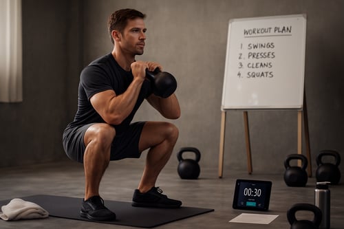 Trening kettlebell – rozpiska i przykładowy plan treningowy z kettlem