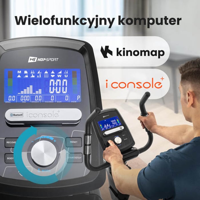 Rower treningowy HS-209H Apollo wyposażony w komputer współpracujący z aplikacjami mobilnymi