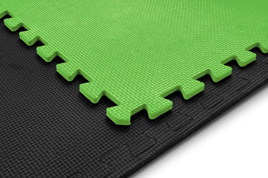 Mata puzzle EVA 1cm czarno/szar