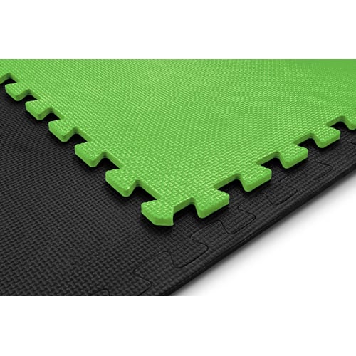 Mata puzzle EVA 1cm czarno/szar