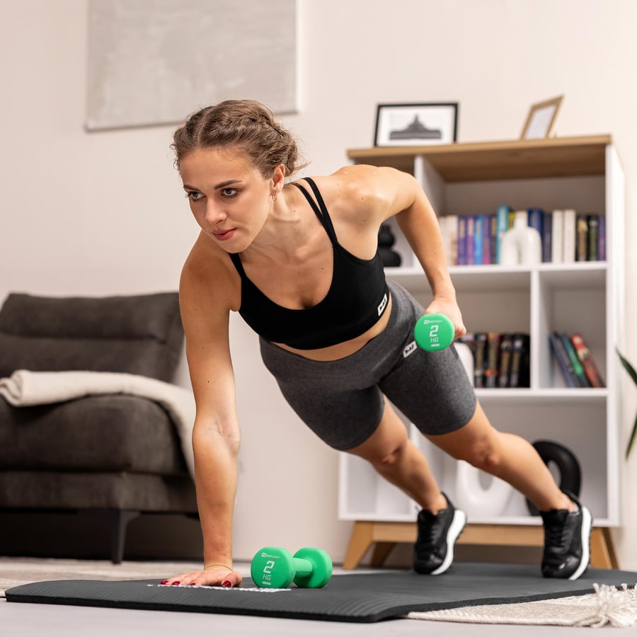 Zestaw hantelek winylowych okrą - 2