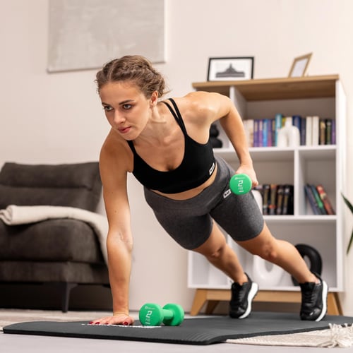 Zestaw hantelek winylowych okrą