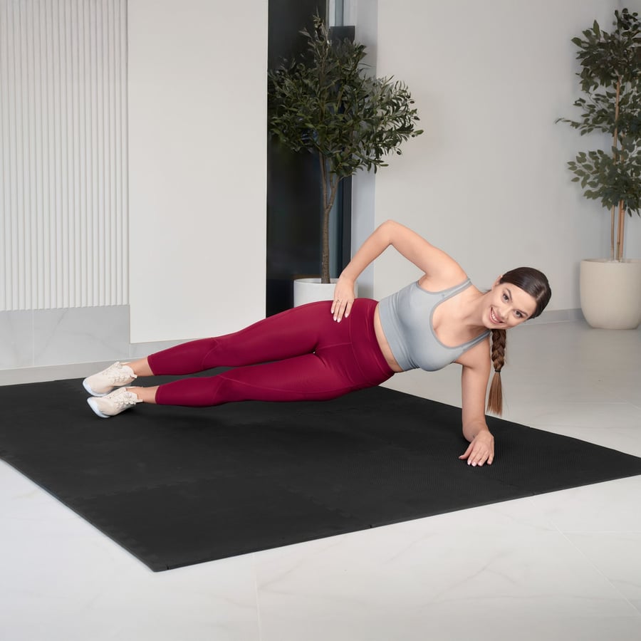 Mata puzzle EVA 1cm czarna - 4