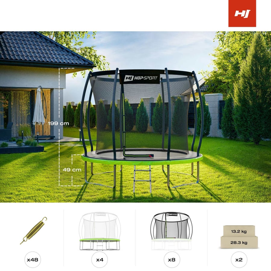 Trampolina dynia 8FT z siatką w - 3