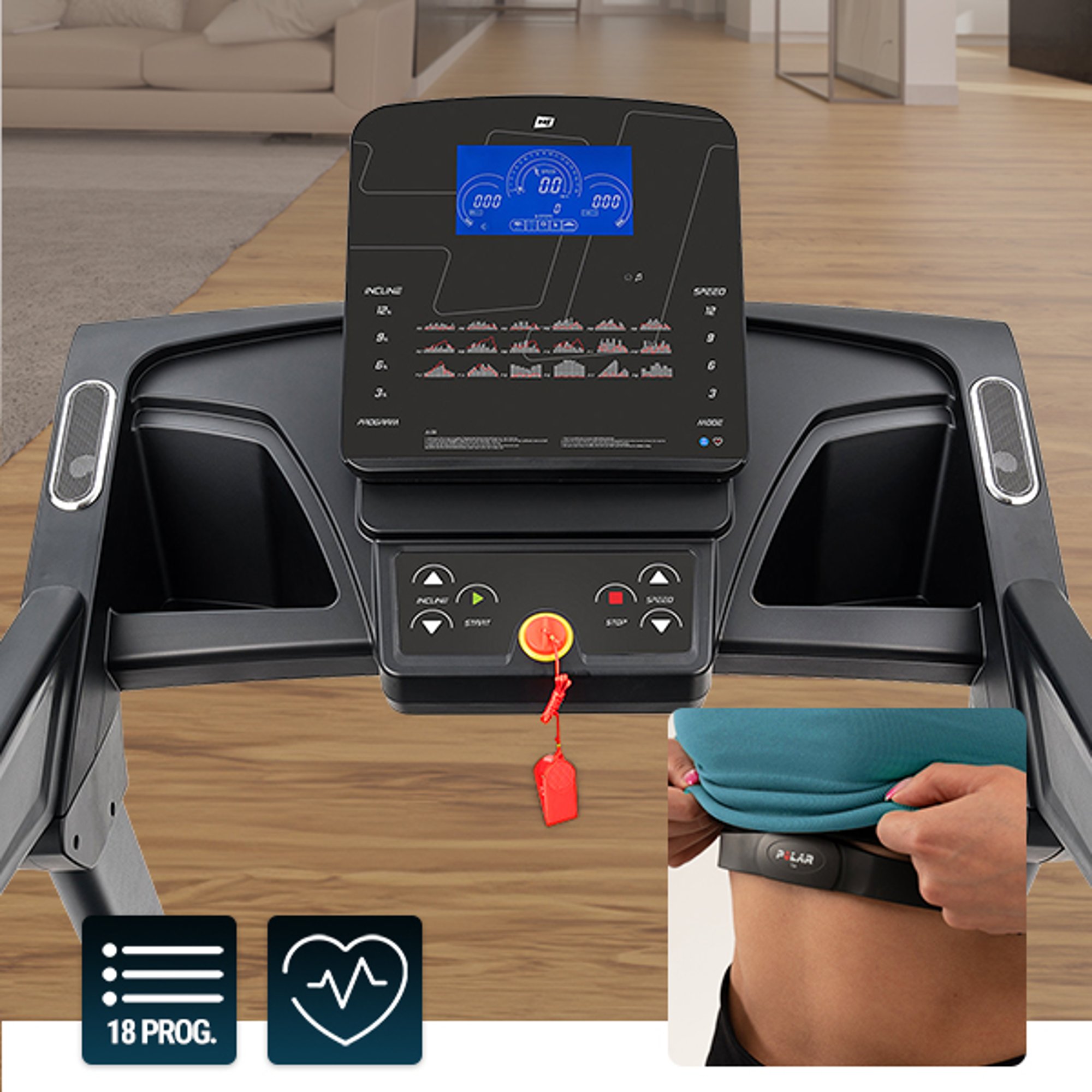 Komputer i wielofunkcyjny wyświetlacz w bieżni Integra