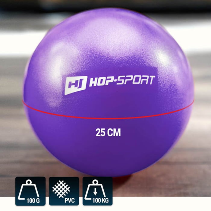 fioletowa piłka pilates o średnicy 25cm marki Hop-Sport