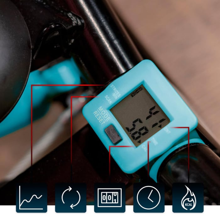 Parametry treningowe ze stepperem HS-045s Slim niebieskim