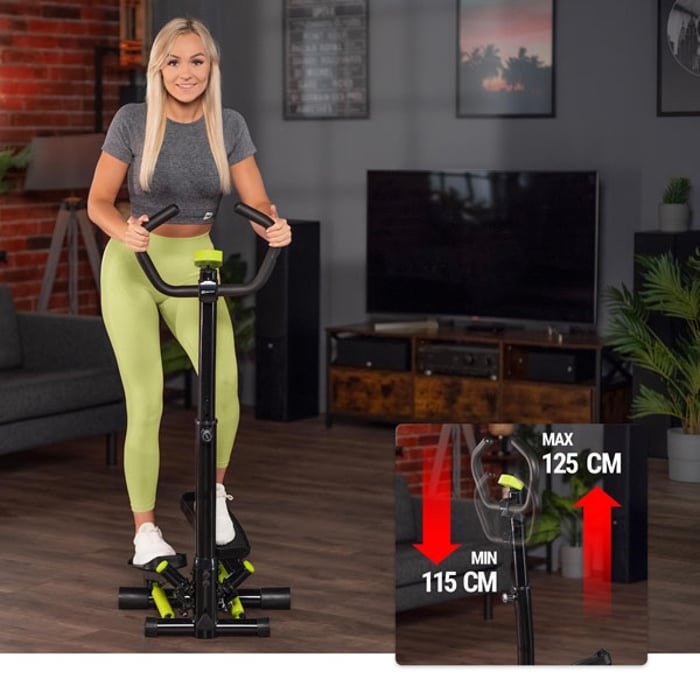 Wygodny trening ze stepperem skrętnym Noble HS-055S limonkowym