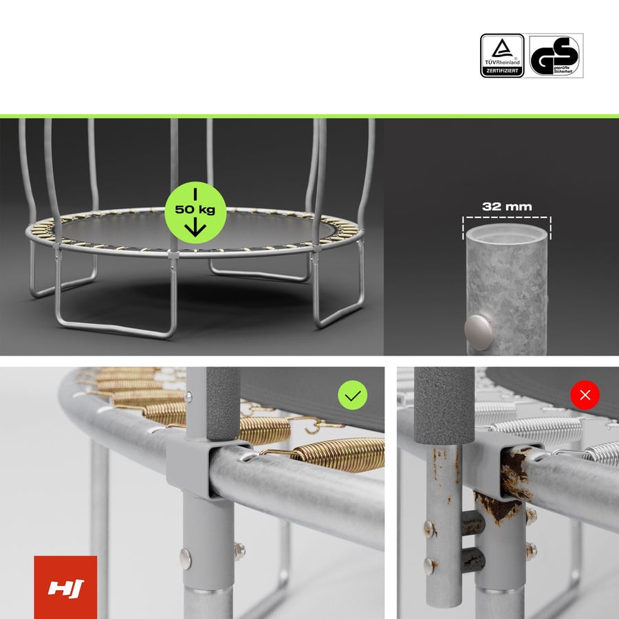 Trampolina dynia 8FT z siatką w - 4