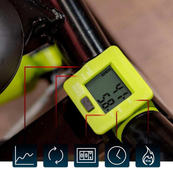Parametry treningowe ze stepperem HS-045s Slim limonkowym