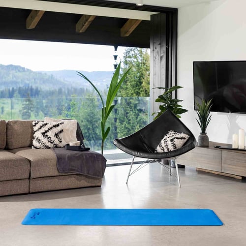 Mata fitness TPE 0,6 cm niebies