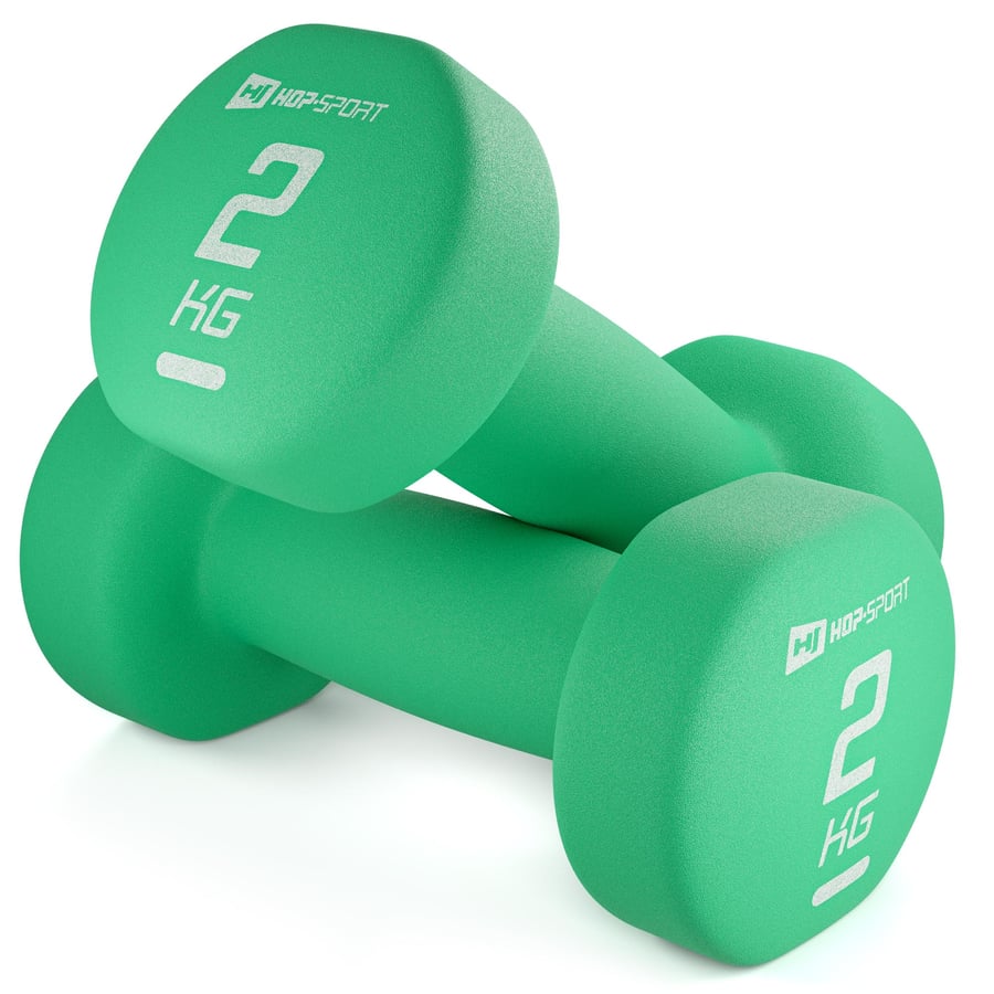 Zestaw hantelek winylowych okrą - 6