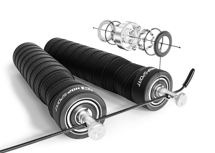 Skakanka z łożyskami i miękkim