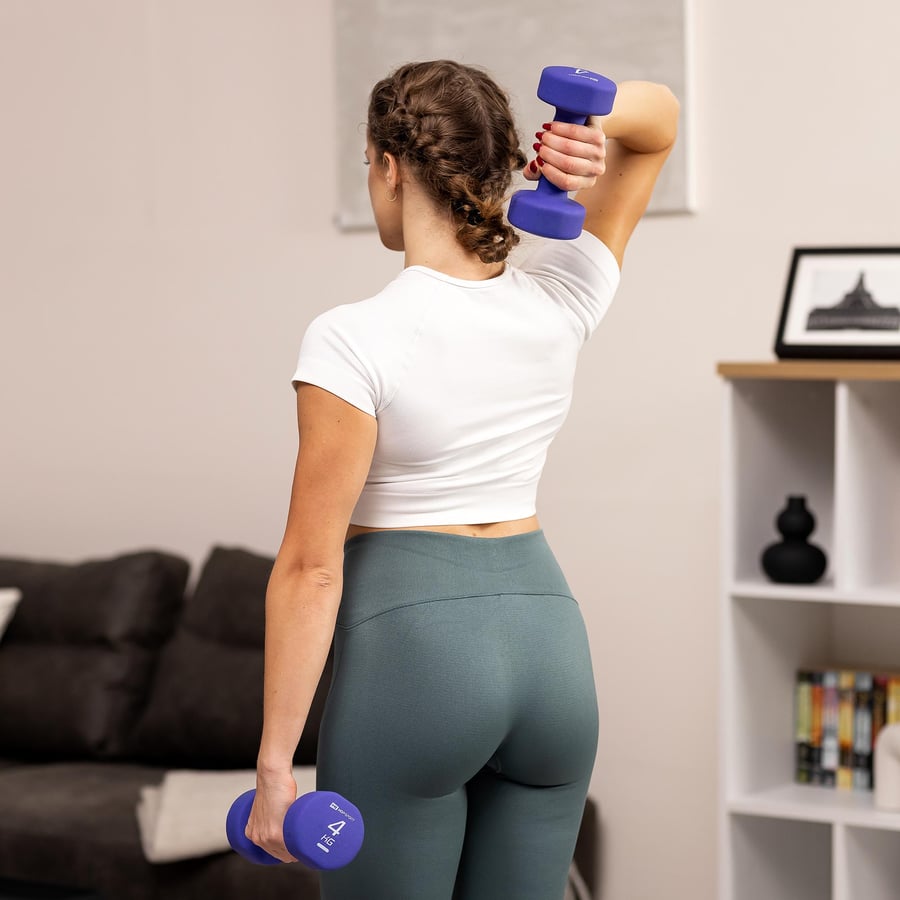 Zestaw hantelek winylowych okrą