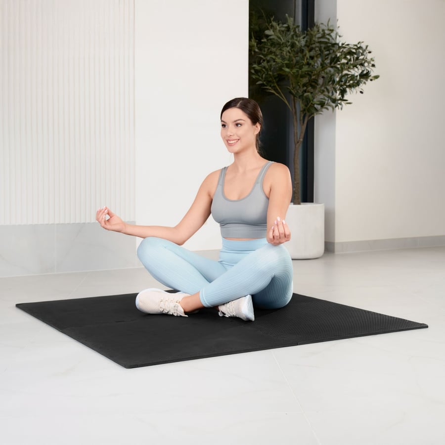 Mata puzzle EVA 1cm czarna - 4