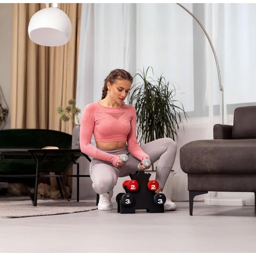 Zestaw hantelek winylowych okrą