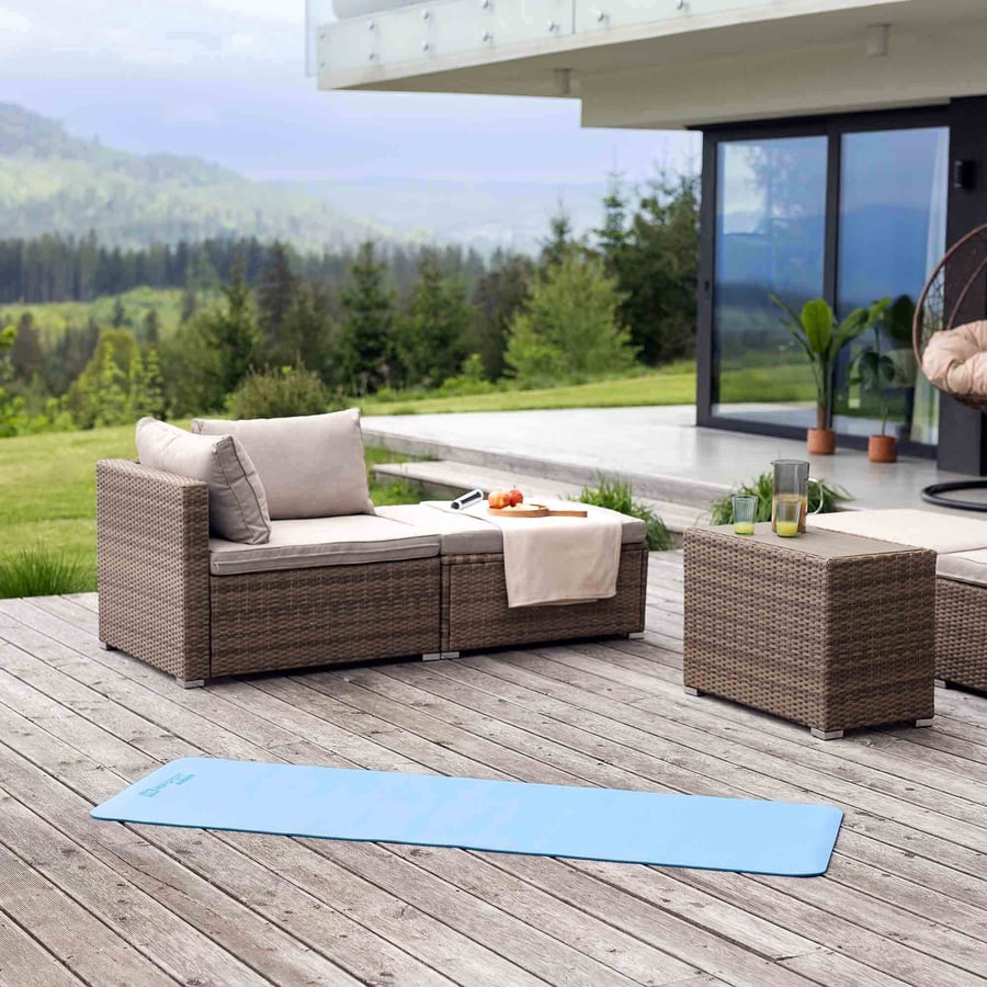 Mata fitness TPE 0,6 cm niebies