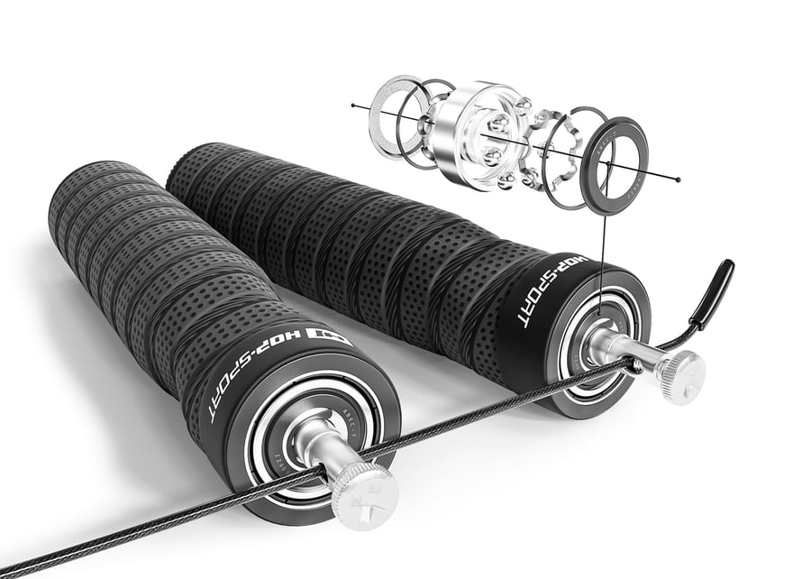 Skakanka z łożyskami i miękkim