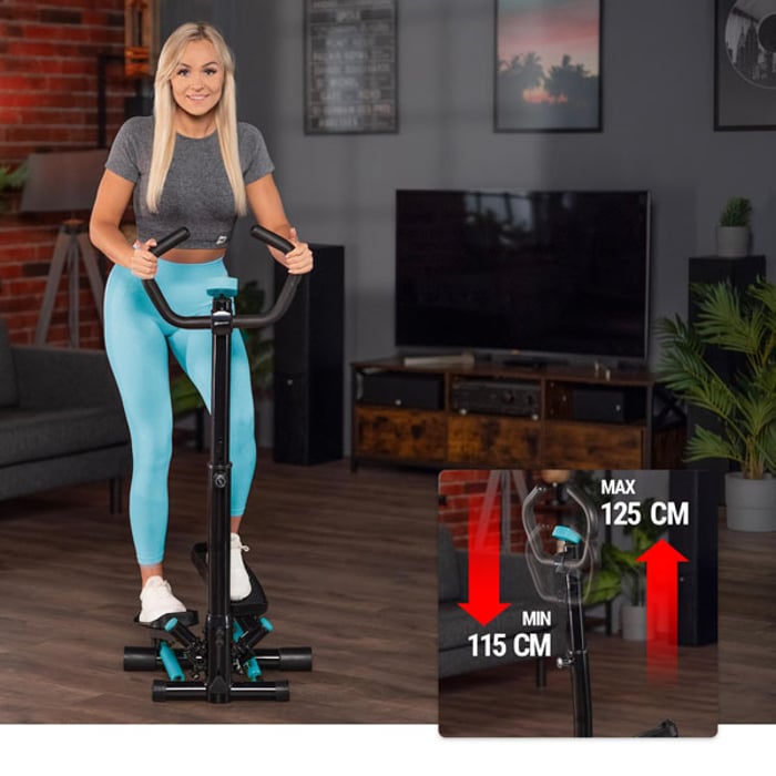 Wygodny trening ze stepperem skrętnym Noble HS-055S niebieskim