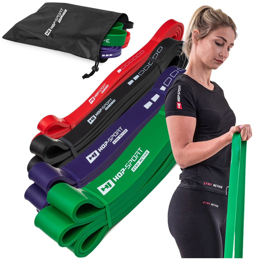 Zestaw 4 gum oporowych 7-57kg